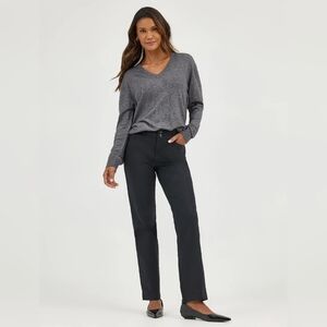 Women's Lee Secretly Shapes Straight Leg Pant, Black, Size 10 Short, Pre-owned